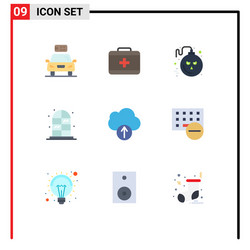 user interface pack 9 basic flat colors vector image