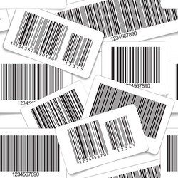 Barcodes monochrome seamless background vector