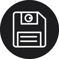diskette icon image block style vector image