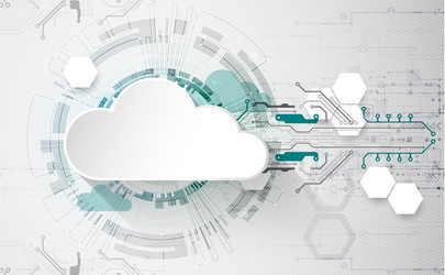 web cloud technology business abstract background vector image