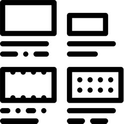 Brick block icon outline Royalty Free Vector Image