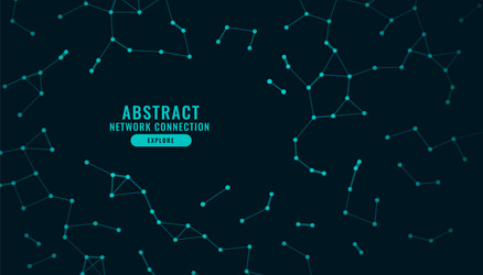 digital technology network connection low poly vector image