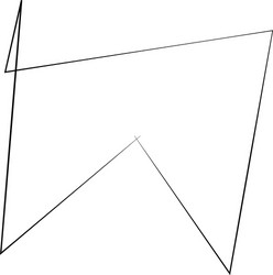 abstract edgy geometric line art angular random vector image