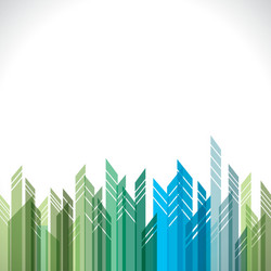 abstract green and blue cityscape stock vector