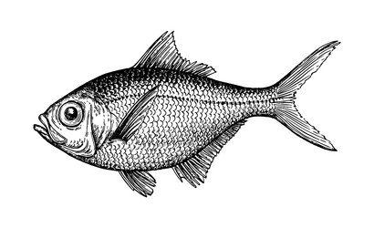 ink sketch of alfonsino vector