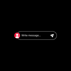 Message bar ui concept on black vector
