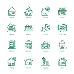 residence icons vector