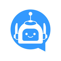 robot chat bot design robotic assistant icon vector image