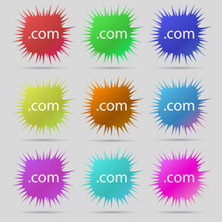 Domain com sign icon top-level internet vector