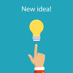 in flat design isolated on background pointing vector image