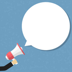 megaphone with speech bubble vector