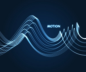 wavy background array with dynamic particles vector image