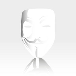 White mask anonymous Royalty Free Vector Image