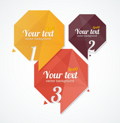 abstract paper design text template 1 2 3 concept vector image