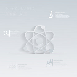 Atom molecule template graphic or web vector