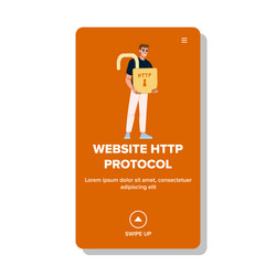 certificate website http protocol vector image