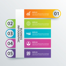 Data Infographic Tabs - Horizontal Paper Index vector image