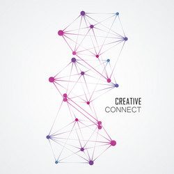 dynamic concept molecule structure abstract vector image