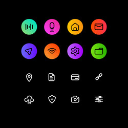 Huge set of social media icons user interface vector