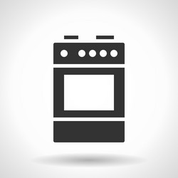 monochromatic cooker icon with hovering effect vector