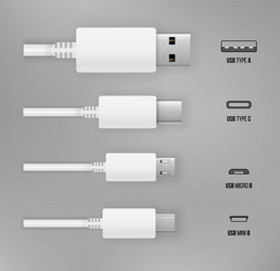 Usb all type Royalty Free Vector Image - VectorStock