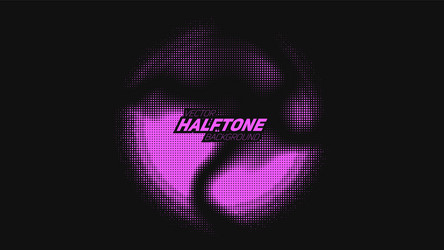 Abstract torn violet halftone distorted vector