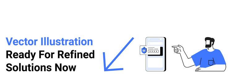 man pointing at secure login interface vector image