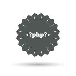 Php sign icon programming language symbol vector