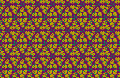 Seamless pattern with skulls and bones ornamental vector