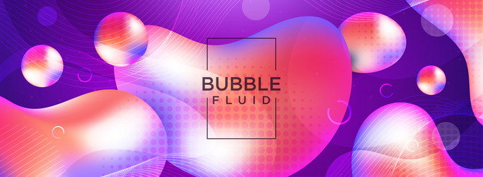 abstract colorful bubble with fluid dynamic vector image