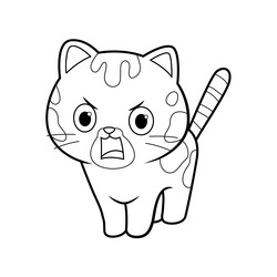 Isolated Cute Angry Cat Emoji Stock Illustration - Illustration of smile,  kawaii: 225096209