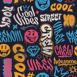 Graffiti Seamless Pattern Vector Image