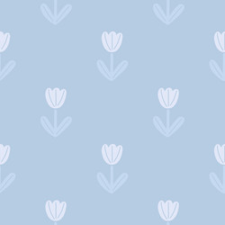 minimalistic style seamless pattern with tulip vector image