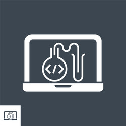 Testing programming glyph icon vector