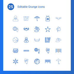 25 grunge icons vector