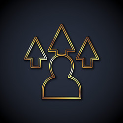 gold line web design and front end development vector image