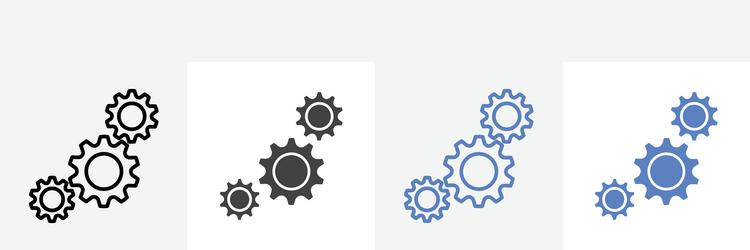 mechanism icon set use for web ui or app vector image