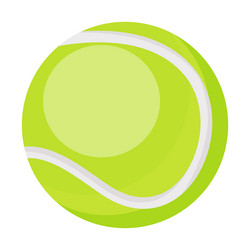 Tennis ball semi flat color object vector