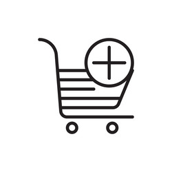 Add to cart icon with outline style suitable vector