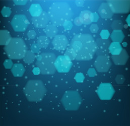 Blue background with hexagon shapes Royalty Free Vector