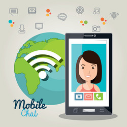 Mobile chat design vector