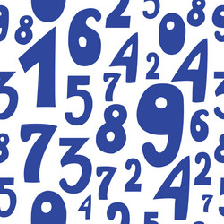 seamless pattern with numbers vector image