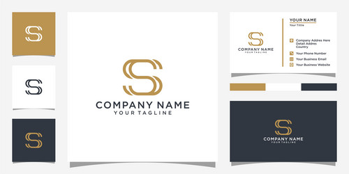 S or ss initial letter logo design Royalty Free Vector Image