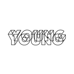 tee print design with slogan font vector image