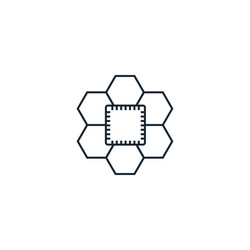 Ai pattern creative icon from artificial vector