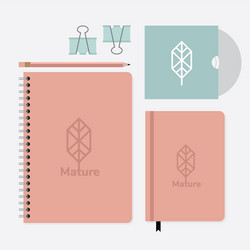 compact disk with bundle mockup set elements vector image