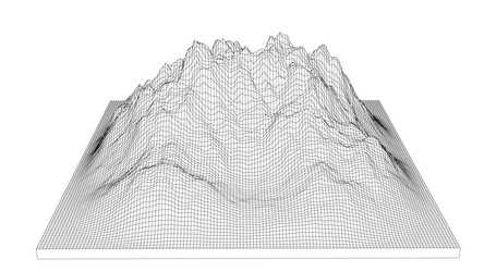 curve lines in shape part mountain range vector image