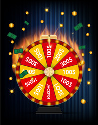 Wheel of fortune lucky icon with place for text vector