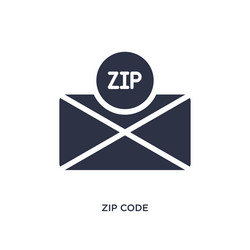 zip code icon on white background simple element vector