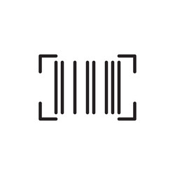 barcode icon with outline style suitable for any vector